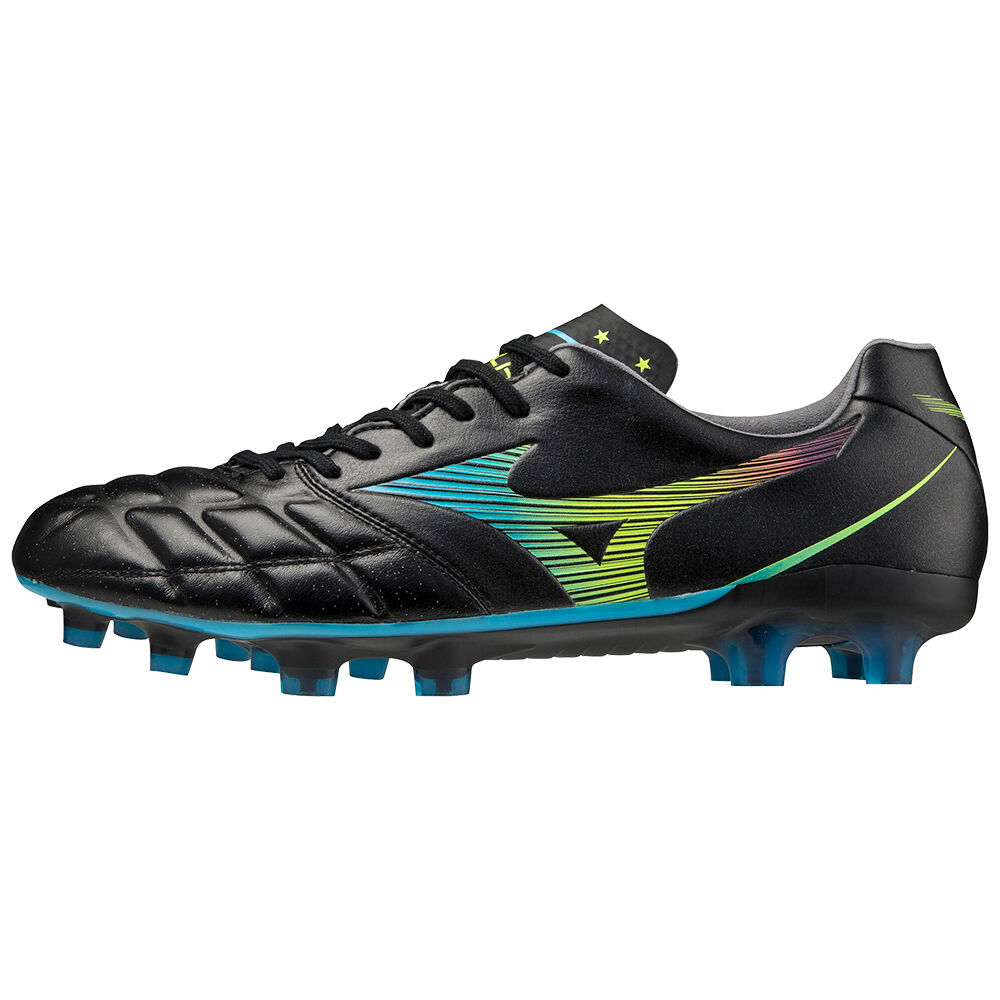 Botas de Futbol Mizuno Rebula Cup Japan Hombre Negras/Azules Turquesa España TAGM-20916